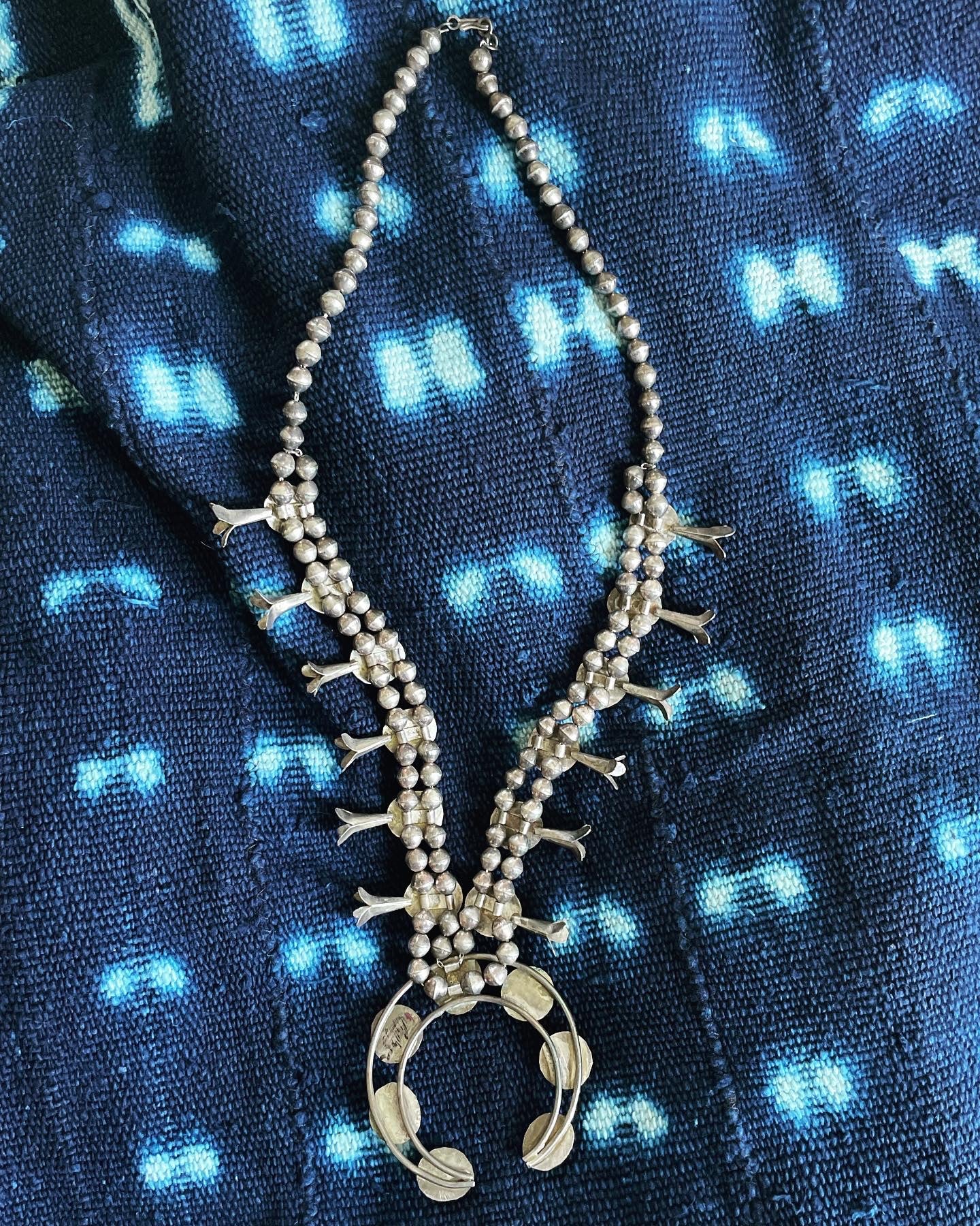 Vtg. Turquoise Squash Blossom