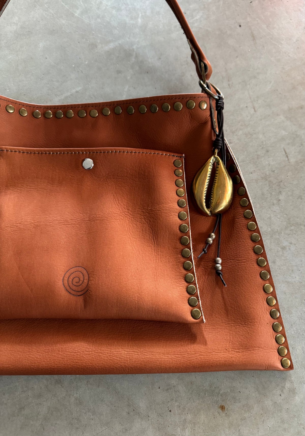Cognac Brandi Bag & Charm