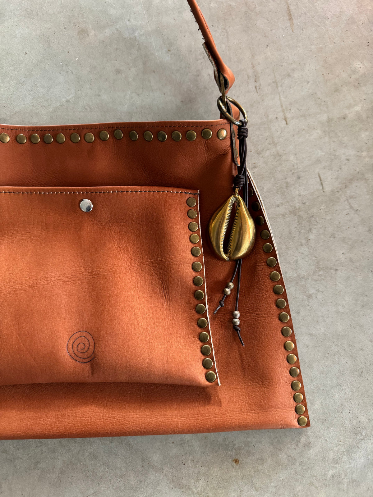 Cognac Brandi Bag & Charm