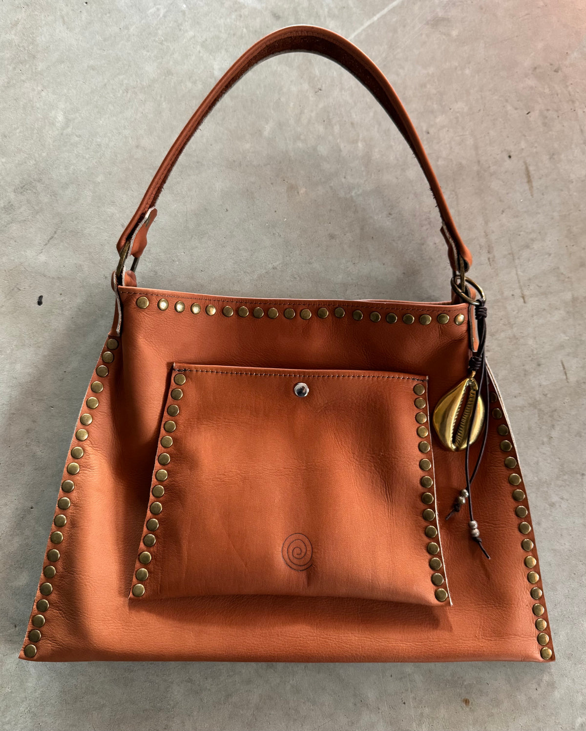 Cognac Brandi Bag & Charm