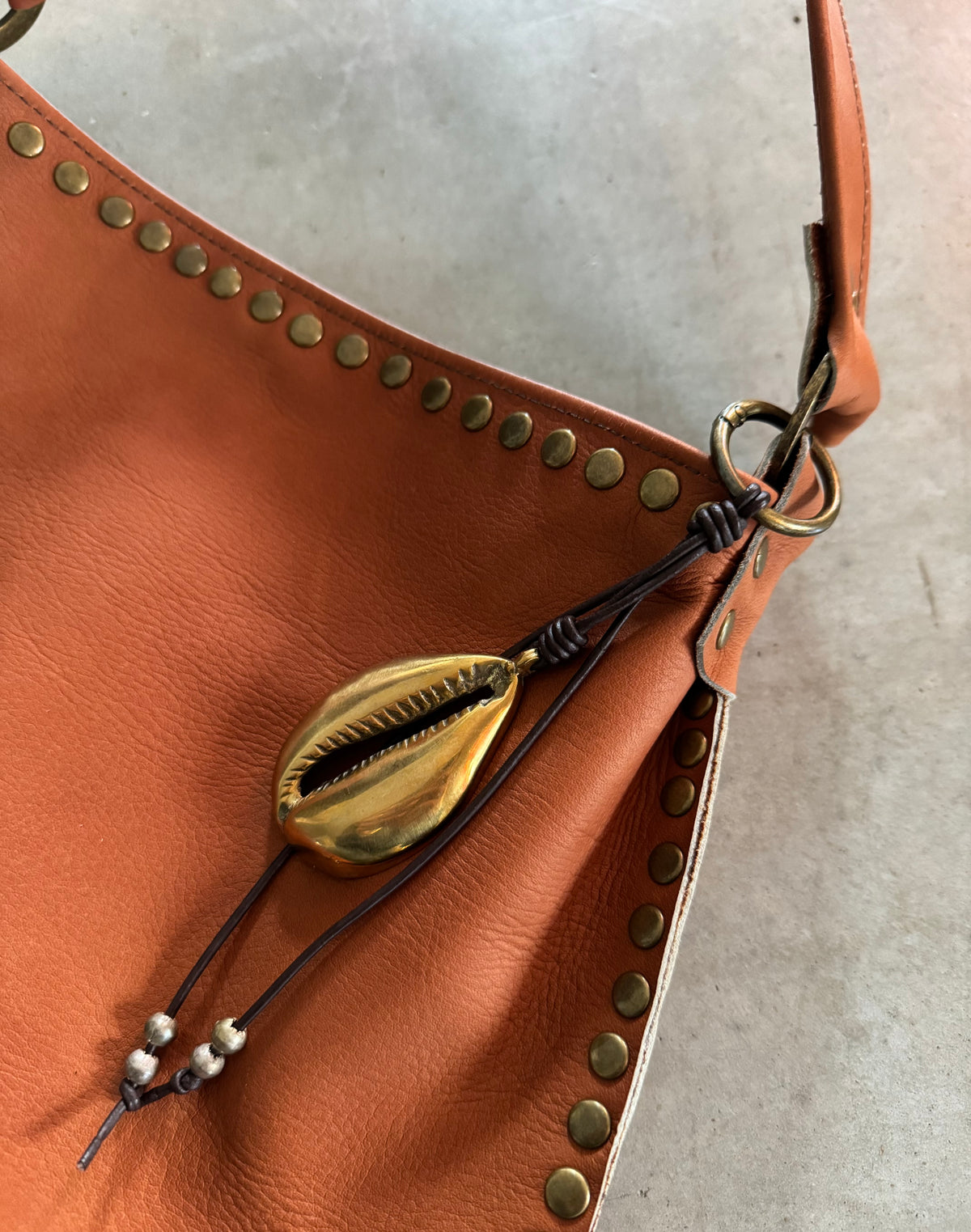 Cognac Brandi Bag & Charm
