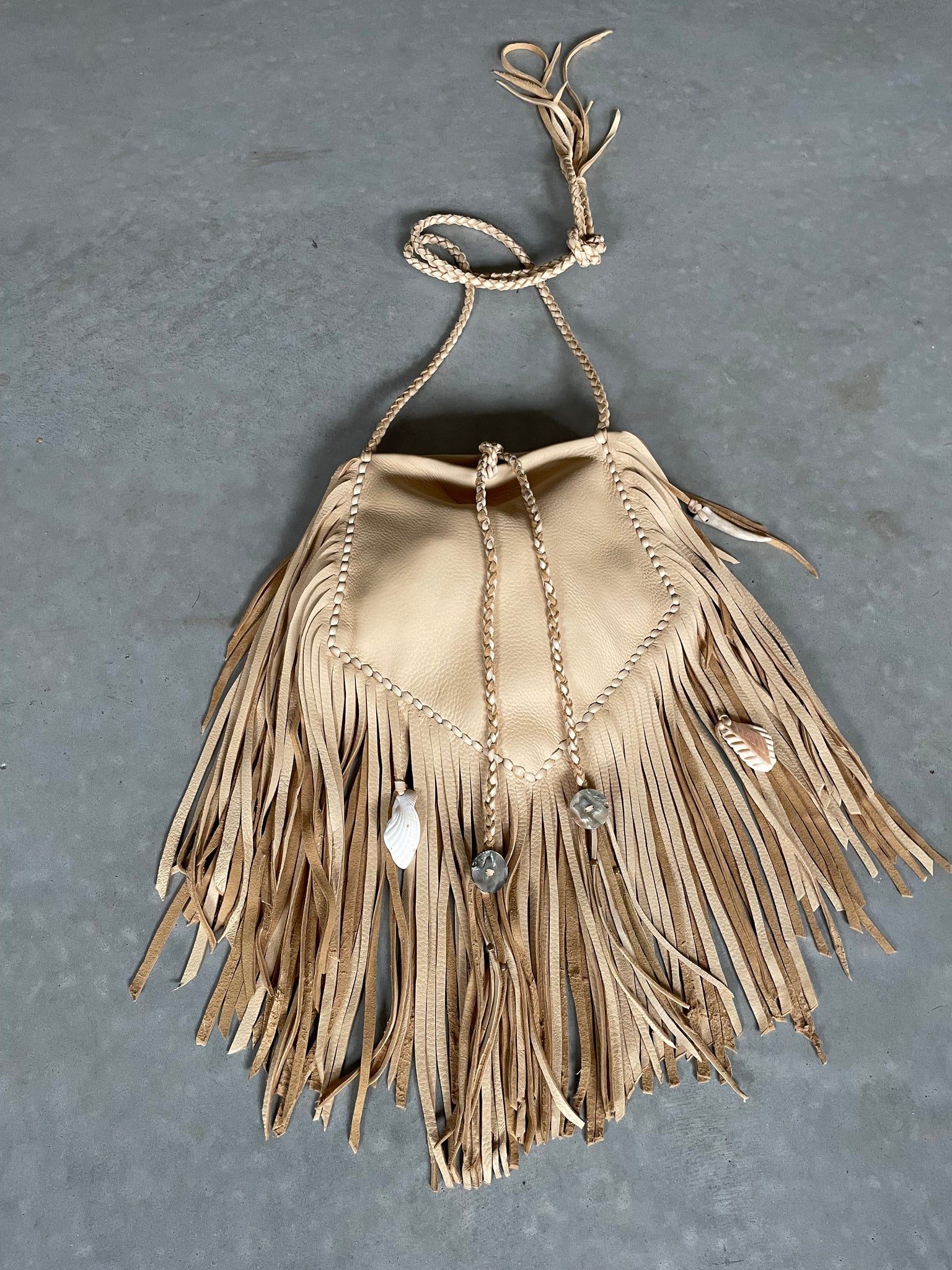 High Country Buckskin Bag Sweetgrass Leather