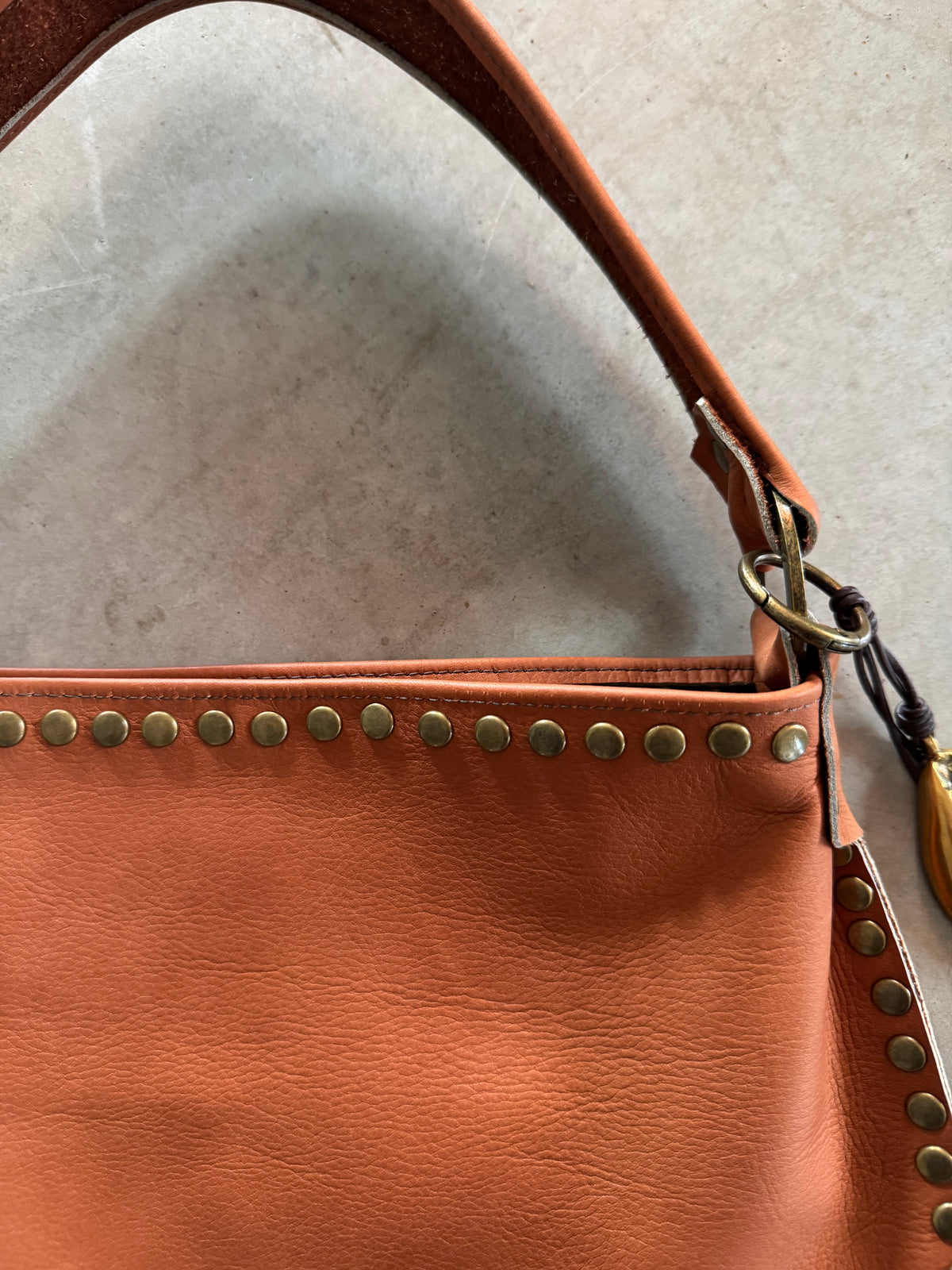 Cognac Brandi Bag & Charm