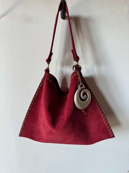The Brandi Bag in Berry Maroon