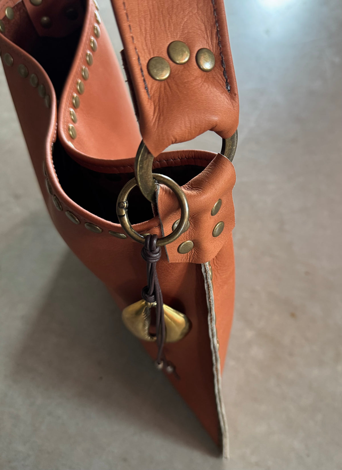 Cognac Brandi Bag & Charm