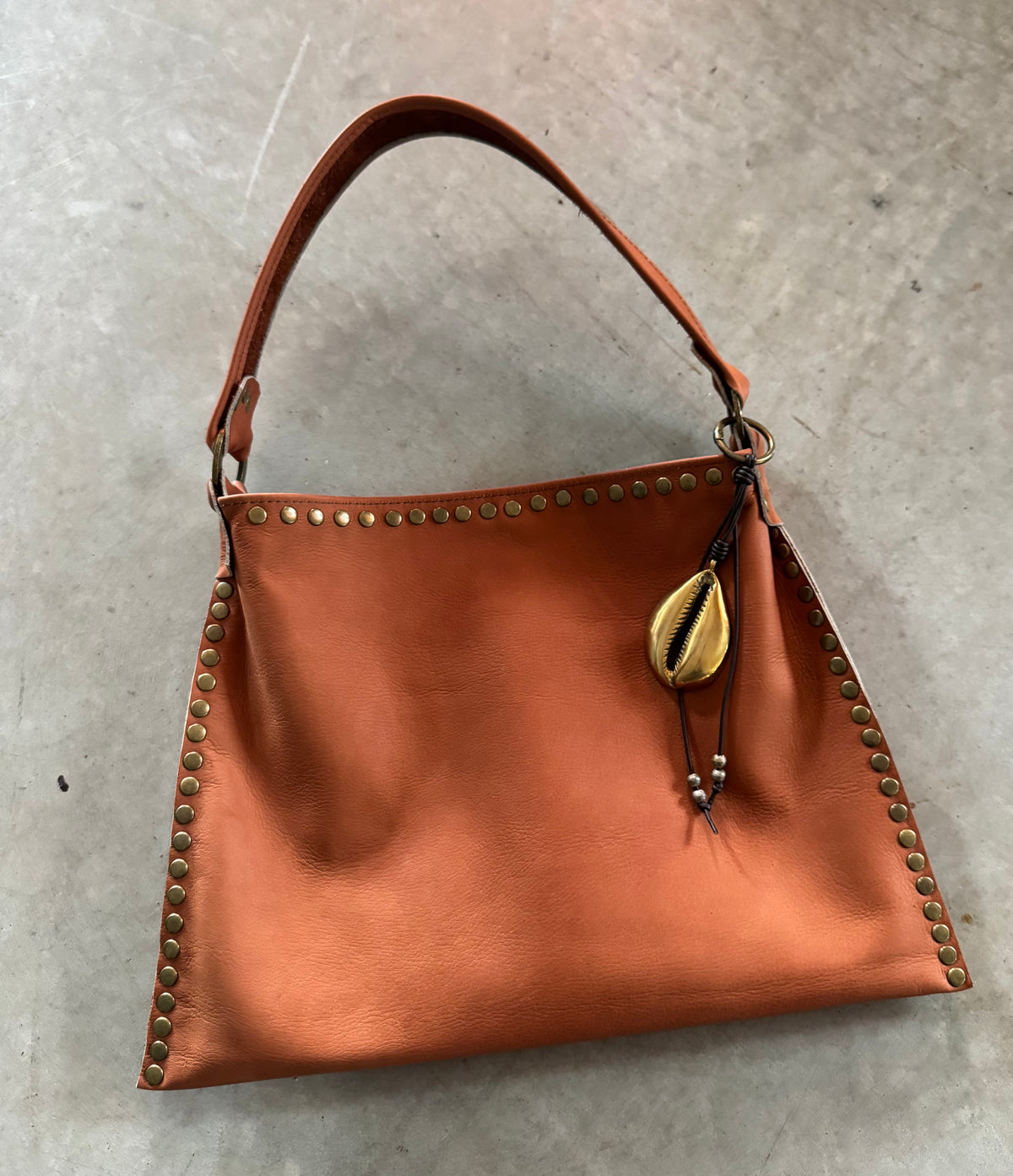 Cognac Brandi Bag & Charm