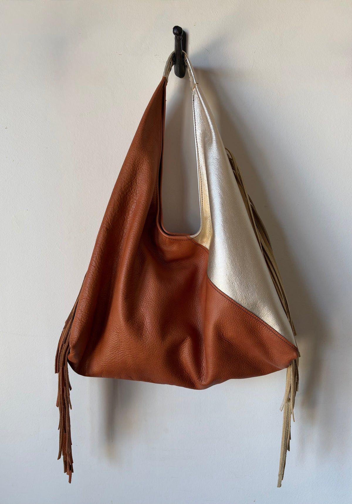 The Moni Fringe in Platinum Caramel