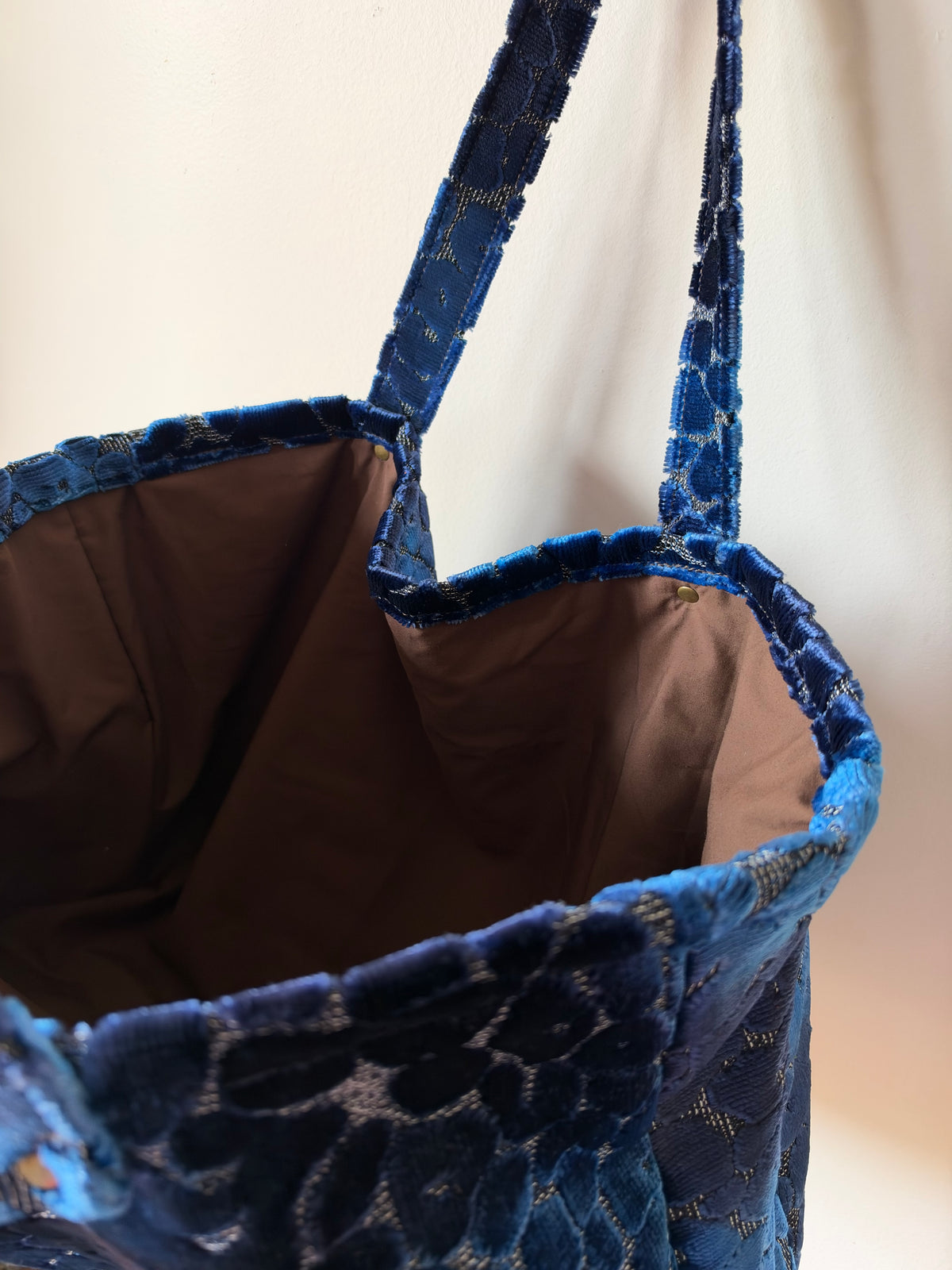 The Tote in Blue Leopard