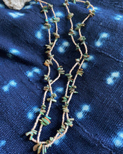 Extra Long Turq Chunks & Heishi Beaded Neckless