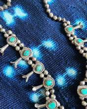 Vtg. Turquoise Squash Blossom