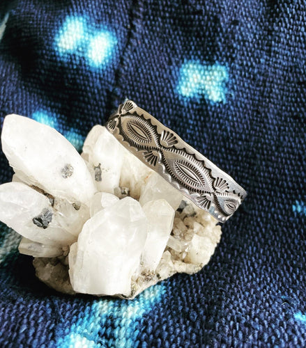 Vtg. Heavy Stamped Cuff