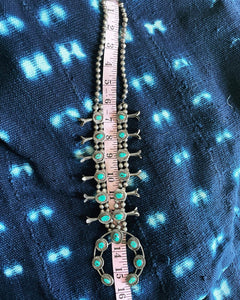 Vtg. Turquoise Squash Blossom