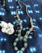 Vtg. Turquoise Squash Blossom